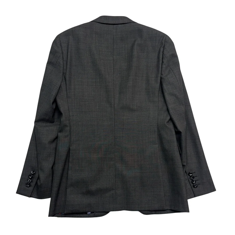 Trunk Club Custom 38R 34x32 Gray Sharkskin Bespoke 2pc Pant Suit Wool Slim